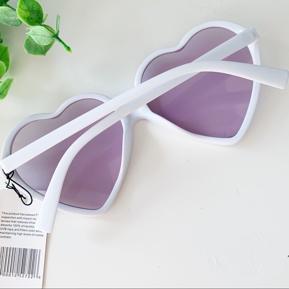 White Heart Sunglasses - Picture 3 of 6